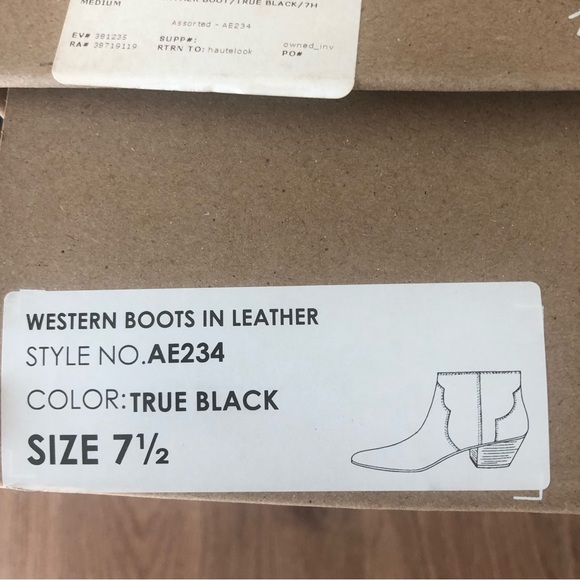 NIB $198 Madewell The Western Black Leather Bootie in size 7.5! - Picture 15 of 15